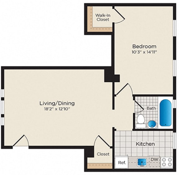 1 Bedrooms in Silver Spring Falkland Chase Floor Plans For Rent